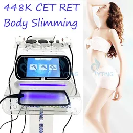 448K Tecar Indiba Machine RF Diatermy Deep Heat Fat Burning Body Shaping Pain Treating Skin Drawing Face Lyft