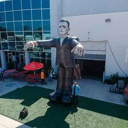Balanços 6m 20ftH Gigante Assustador Halloween Inflável Frankenstein Monstro Figura de desenho animado para decoração de eventos ao ar livre