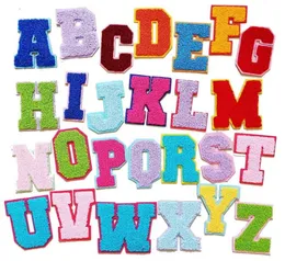 Notions Toppa termoadesiva con lettera AZ Toppe in ciniglia Applicazioni con alfabeto ricamato per decorare cappelli di riparazione Borse per giacche di maglione4107138