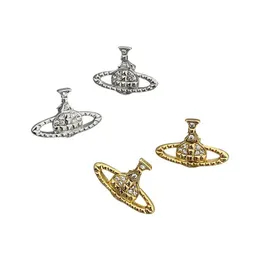 Kolczyki w kolczykach z urokami Orecchini West Queen Vivi Diamond Studs For męs Women Luksusowa biżuteria Bijoux Drop Dhdz8