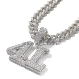 DIY Hip Hop Letter Necklace Diamond numeric Letter pendant jewelry necklace classic diamond GRA moissanite diamond 18k gold sterling silver cuban