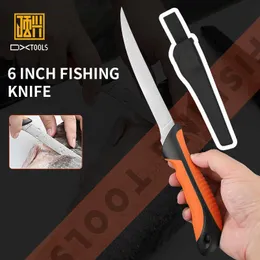 Многофункциональный 6-дюймовый нож для филе из нержавеющей стали с нескользящей ручкой Нестандартный цвет Рыболовный нож для филе