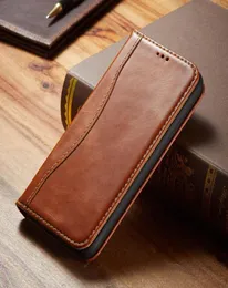 حالة جلدية أصلية فاخرة لـ iPhone 11 Pro Max Handmade Card Wallet Wallet Magnetic Flip Cover for iPhone 11 2019 Coque6725906