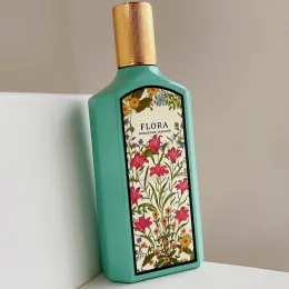 Estoque Flora Lindo Perfume Gardênia Magnólia Jasmim Fragrância 100ml Mulheres Parfum Cheiro de Longa Duração Lady Girl Perfumes Floral Flor Scent Spray Colônia