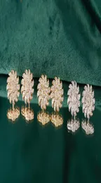 Дизайнерские серьги-шармы, женские модные серьги-гвоздики с полным кристаллом и солнечным цветком, роскошные ювелирные изделия из сплава серебра 925 пробы, качество иглы, подарок на день рождения9650739
