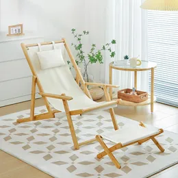 Camp Furniture Sleep Recliner Beach Chairs Backrest Folding Lazy Balcony Home Simplicity Silla De Playa Outdoor QF50OC