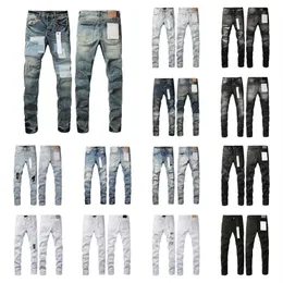 Mens Jeans Distressed Ripped Biker Jean Slim Fit Motorcycle Denim Pants for Men Fashion Designer Pantss Hip Hop 01