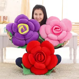 Animals Cute Colorful Rose Plush Toy 50cm, Girl Favourite Cushion, PP Cotton Pillow, Flower Bolster Ornament, for Christmas Kid Birthday G