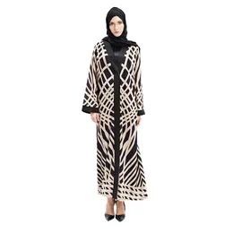 Clothing 2018 Hot Sale Women's Muslim Robes Arabian Turkish Muslim Cardigan Printed Dress With Real Pic