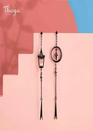 Thaya Vintage Pendant Earrings Dropping Pearl Lantern Handmade S925 Sterling Silver Studs for女性の高級ジュエリー2108138166298