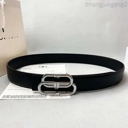 Designer BB belt Men's Leather Belt Cowhide Ba Family Buckle Versatile For Business And Leisure Simple And Smooth Buckle Men's Youth Sport