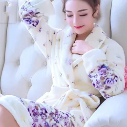 Полотенце с цветочным принтом, домашний халат, женский халат, коралловый флис, ночная рубашка для женщин, домашняя одежда