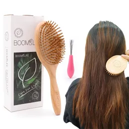 BOOMSLIFE Hair Brush Women Wide Tooth Hair Combs Healthy Paddle Cushion Massage Hairbrush Wooden Comb Hair Care Accessories 240104