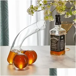 Strumenti da bar Decanter in vetro unico per vino e liquori Amanti del regalo perfetto Accessori Vinho 230612 Consegna a domicilio Cucina da giardino Dhd7A