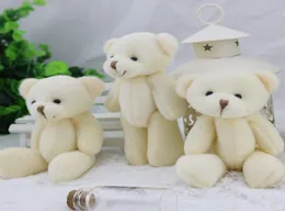 20 pçslote 12cm promoção presentes mini urso branco brinquedo de pelúcia conjunta buquê de urso de pelúcia boneca acessórios de telefone celular 4506951