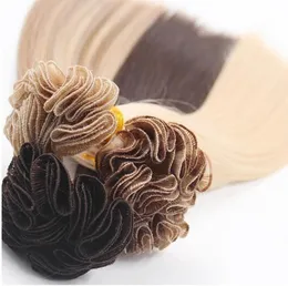 Capelli legati a manoTrama di capelli lisci setosiEstensioni Tessitura di capelli umani fatti a mano Trama Colore biondo marrone nero 100 grammi4943894