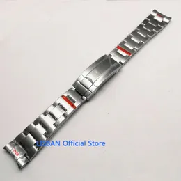 20mm 904L rostfritt stål armband Watch Band Folding Buckle Fit 36mm 39mm 40mm Case Strap 240104