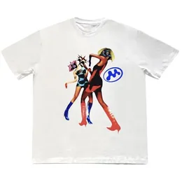Y2K T-Shirt Baskı Erkekler Kadın Moda Pamuklu Büyük Boyut T-Shirt Çocuk Çocuk Hip Hop Tees Gotik Top Vintage Giysileri Sokak Giyim