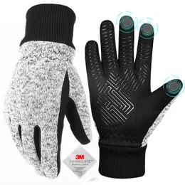 Winter Gloves -10 Thinsulate Thermal Gloves Cold Weather Warm Gloves Running Gloves Touchscreen Bike Gloves for Men Women 240102