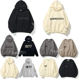 Moletons ESS Essentialls Hoodies EssentialSweatshirts High Street Linha Dupla Chapéu e Suéter Sem Chapéu Carta Pesado Sutiã Moda Unissex