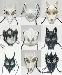 Accessoires de Costume d'Halloween, demi-masque squelette de dieu Dragon, dessin animé japonais, Cosplay1138628