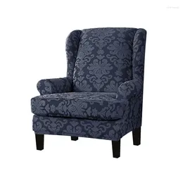 Stuhlhussen, 2 Stück/Set, Stretch-Flügel-Rückenbezug, Jacquard-Tiger-Hocker-Hülle, All-Inclusive-Wingback-Sessel-Sofa-Schutz