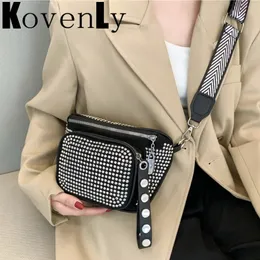 Women Bag Casual Travel Crossbody Shoulder Bags For Fashion Rivet Waist Pack Leisure Luxury Designer Handbag Femael 240103