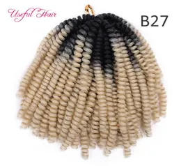 Spring Crochet Braids Hair Extension Ombre 14inch Blonde Bouncy Marley Crochet Braids Hair Extensions marely hair fact4765583