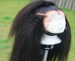 Sassoon Bob Full 360 spets frontala mänskliga hår peruker för brasilianska kvinnor 150 180 kinky rak 13x4 remy lågt förhållande före plockad2190585