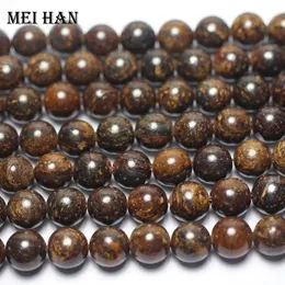 팔찌 Meihan 무료 배송 천연 브론자 6mm 8mm 10mm 12mm 둥근 느슨한 구슬 보석 제조 디자인 DIY 브레이슬릿 목걸이