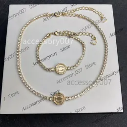 designer bijoux collier Créateur de mode Plaqué Or Curb Pendentif Colliers Marque Double Lettre Géométrique Chaîne Bracelet Bracelet Bracelet