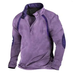 Herenhoodies Vintage Hoge Hals Top Half Zip Sport Lange Mouw Trui Heren Designer Kleding Oversized Shirt Kleding