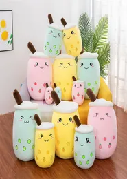 Śliczna kreskówka Plush Toys Bubble Tea Cup w kształcie poduszki miękka poduszka Kreatywna zabawna boba perłowa poduszki mleczne dla dzieci urodziny CH9633482