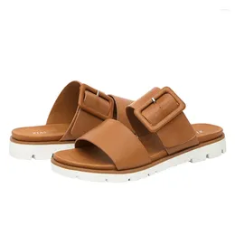 Zapatillas para mujeres con sandalias de suela gruesa salidas de verano 2024 moda casual antideslizante maternidad