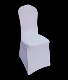 100 PCS Cover White Wedding Chair Cover Universal Stretch Polyester SPANDEX COVERS CORVERS Party BANQUET EL DIENT