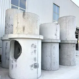 Poço de inspeção pré-fabricado em concreto armado com cimento pré-fabricado quadrado e circular para águas pluviais e esgoto
