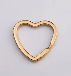 Keychains 10pcs/lot 31mm Heart Keyring Split Ring Key For Chain Keychain Diy Jewelry Making Sleutelhanger Rings Wholesale