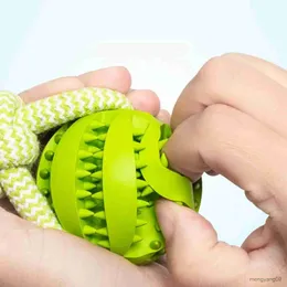 Köpek oyuncakları çiğneme köpek oyuncakları toplar interaktif tedavi ipi kauçuk sızıntı topları küçük orta köpekler çiğneme ısırık dirençli evcil hayvan diş temizliği