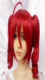 100 Фирменная Новинка высокого качества, модная картинка, полный кружевной парик, Vocaloid Teto Kasane, красный парик для косплея, 2 зажима, ponytail2085682