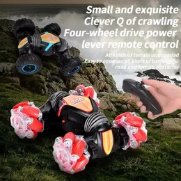 Bil nya produkter gest avkänning bilar vrid hjul fyrhjulsdrift offroad klättring stunt bil cool pojke elektrisk leksak Dual fjärrkontroll