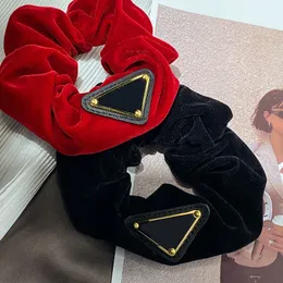 Women Brand Velvet Bow Scrunchies Designer Jewelry Letter Hair Rubber Band Elastic HairRope Ponytail Holder Luxury Hair Accessories