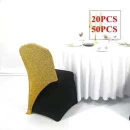 Projektowa cekin krzesła kaptur na spandex Cover Cover Wedding Event Dekoracja 240104