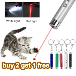 Cat Toy Laser Pen Pour Chat Accessories Gatos Juguetes Para Cats Interactive Jouet Pour Chat kitten Training For 2-In-1LED 240103
