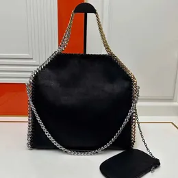 Stella McCartney Hobo Bag New Street Trend Color Blocking Chain Shopping Bag Fashion Designer Shoulder Handbags 240104