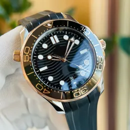 Sea Master Men Watch Luxury Sports 2813 시계 자동 기계식 패션 골격 다이빙 300 시계 42mm 빛나는 세라믹 스테인레스 스틸 방수 해마