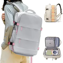 Kadınlar için yüksek kaliteli seyahat sırt çantası, havayolu onaylı büyük kapasiteli 17 inç uçak kabin çantaları 240103