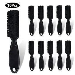 10st Barber Blade Cleaning Brush Professional Salon Double-Sided Hair Duster Fade Brush Tool Men Small Beard Shaving Brushes 240104