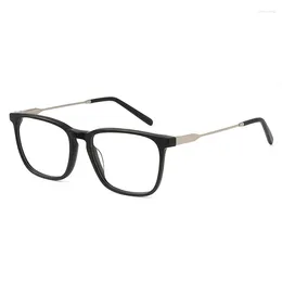 Оправы для солнцезащитных очков, очки из простого стекла, смешанный материал из ацетата, роскошная оправа, индивидуальный размер по рецепту, размер 53-18-140