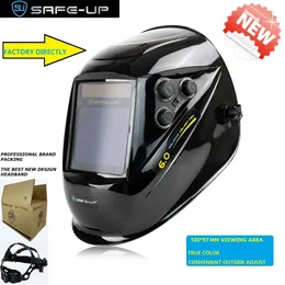 Safe-Up Mig Mag Tig True Color 4 Sensorer Solcelldrivna dyra Auto Darking Welding Helmet Welding Mask 240104