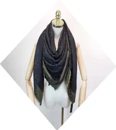 Модный женский шарф Four Seasons, осень-зима, тонкая длинная шелковая шерсть, шаль 140140 см, классическая шаль с золотой нитью, дизайнерский роскошный подарок6528772